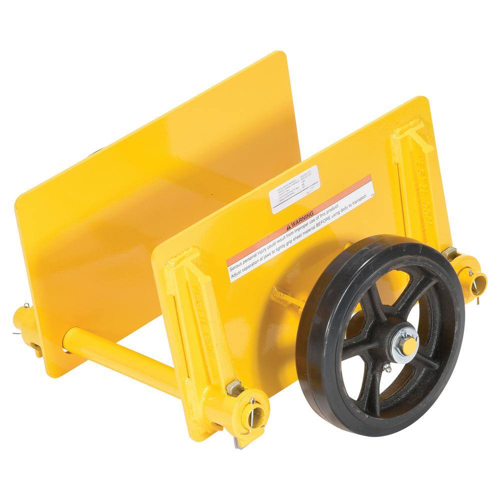 Vestil 1,000 lb. Adjustable Panel Dolly with Mold-On-Rubber Wheels