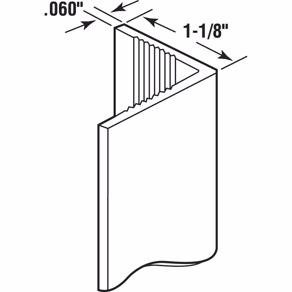 Prime-Line 1-1/8 in. x 48 in. Corner Shield in White (5-Pack)