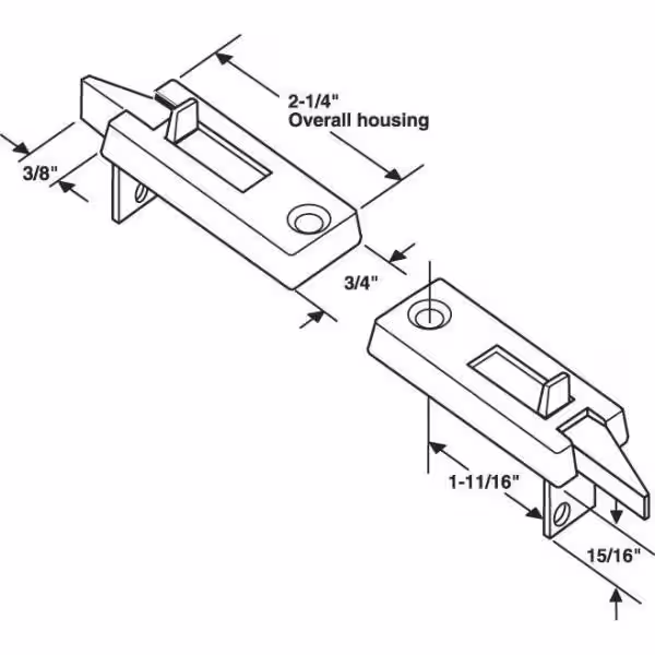 Prime-Line Black Plastic Tilt Latches, Better-Bilt (2-pack)