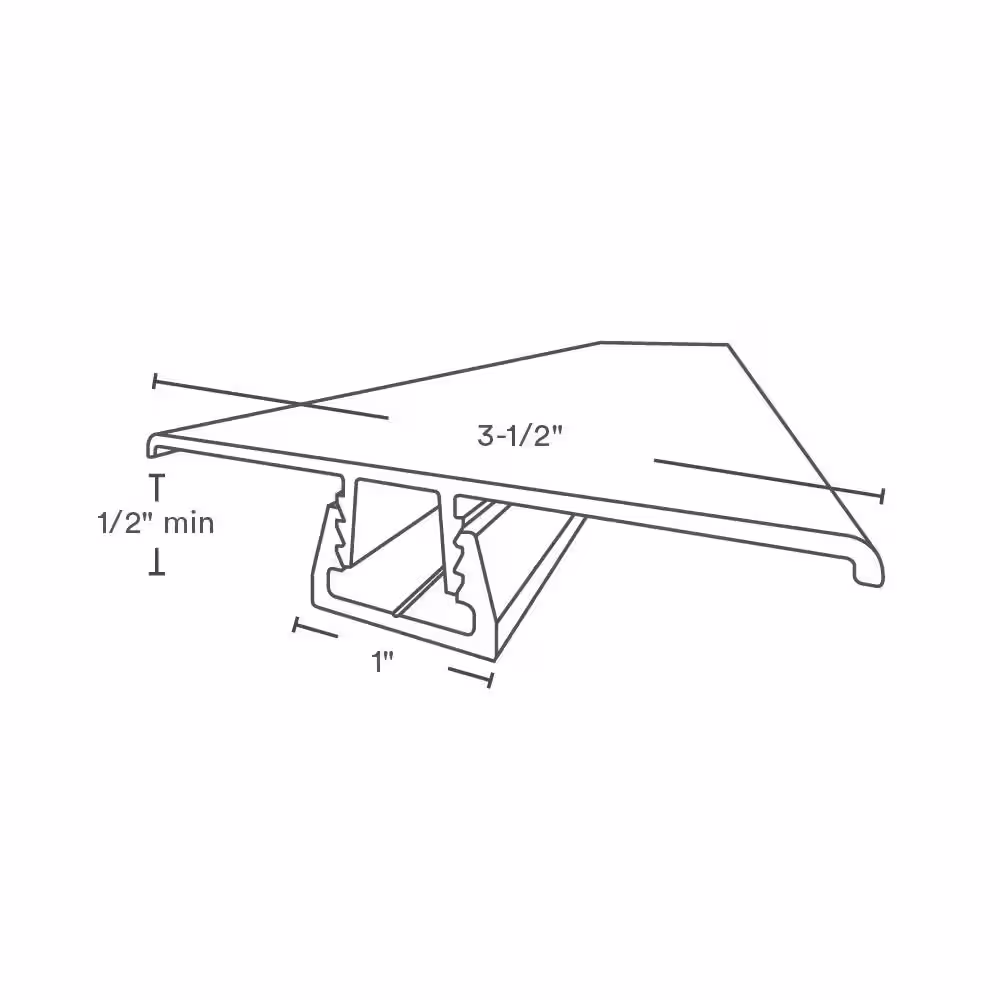 Trusscore 1/2 in. x 3-1/2 in. 8 ft. White PVC H-Channel Snap In Kit (2 Per Box)
