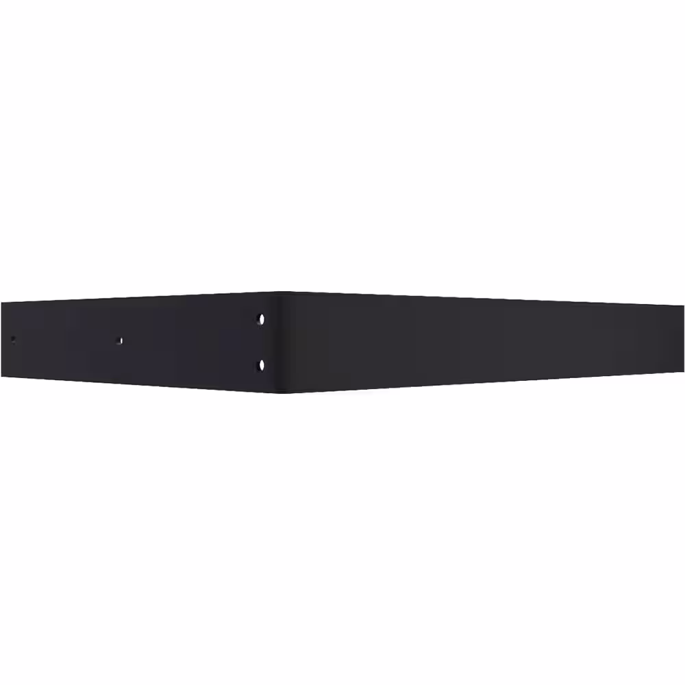 Ekena Millwork 2-1/2 in. x 20 in. x 14 in. Countertop Support Steel Powder Coated Black Heavy-Duty Bracket with Gusset
