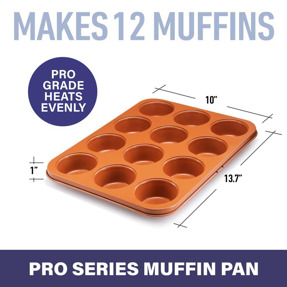 Gotham Steel Aluminum Ti-Ceramic Non-Stick Muffin Pan (12-Muffins Capacity)