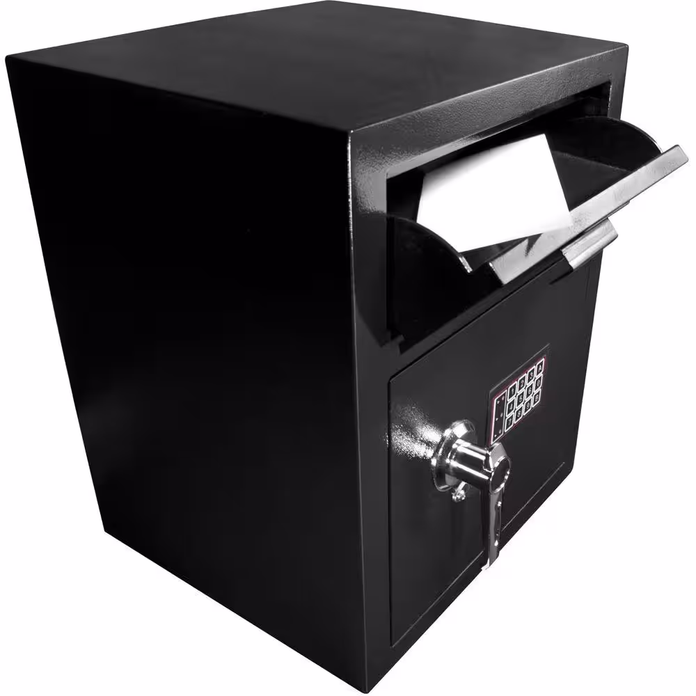 BARSKA 1.1 cu. ft. Steel Large Keypad Depository Safe, Black