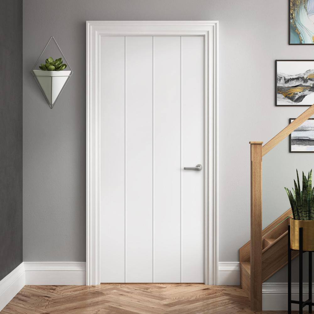 CALHOME 42 in. x 80 in. Hollow Core White Stained Composite MDF Interior Door Slab