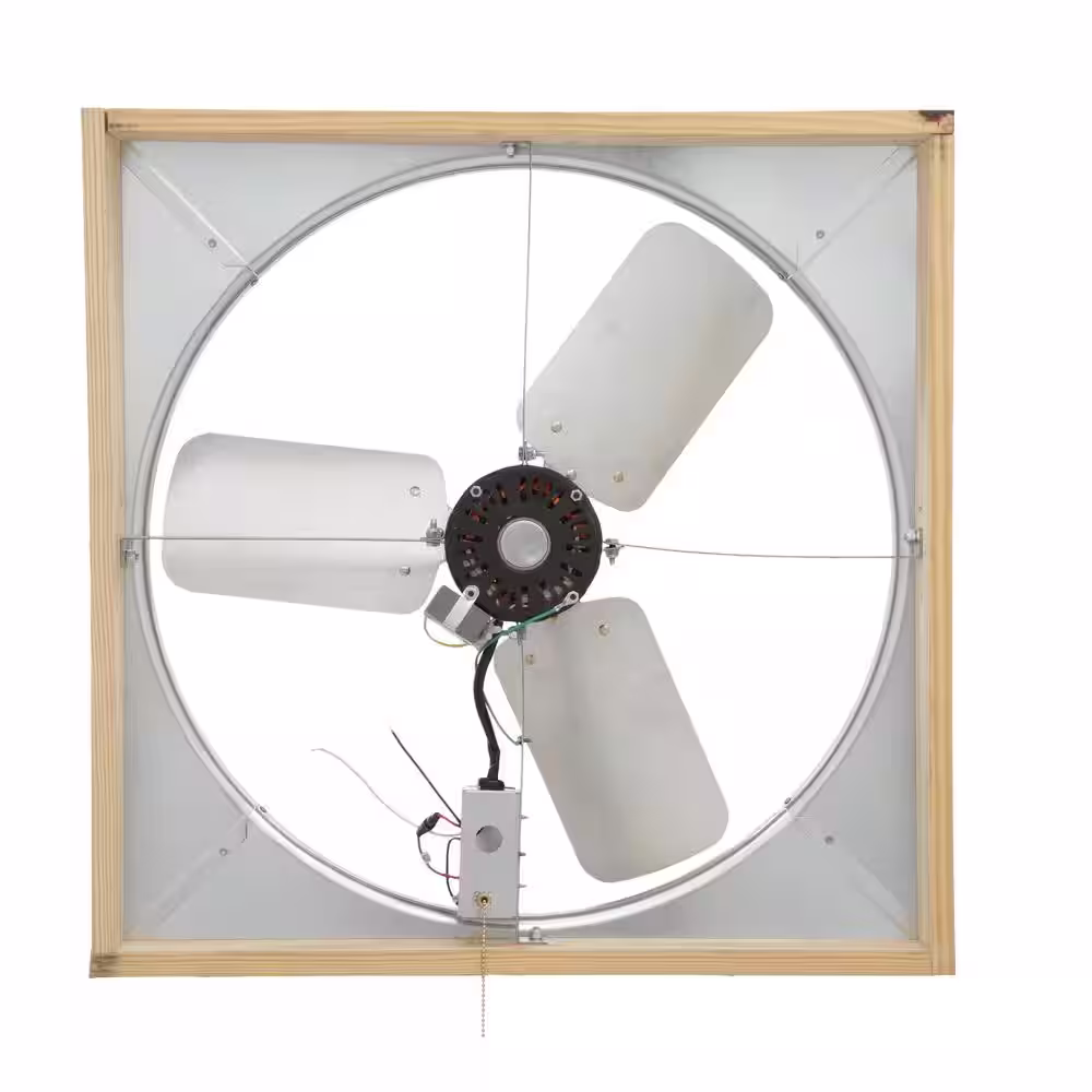 Master Flow 4500 CFM 24 in. Direct Drive Whole House Fan with Shutter