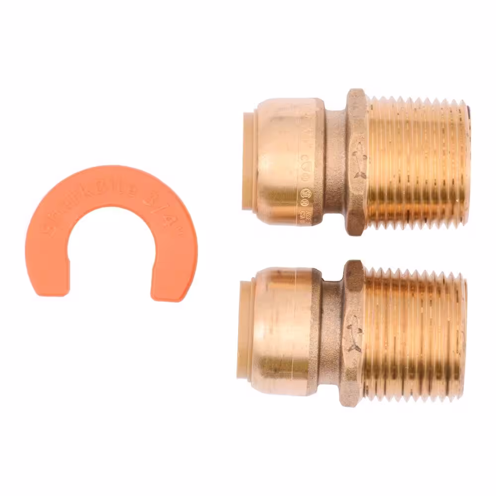 SharkBite 3/4 in. Push-to-Connect x 1 in. MPT High Flow Water Filter Installation Kit