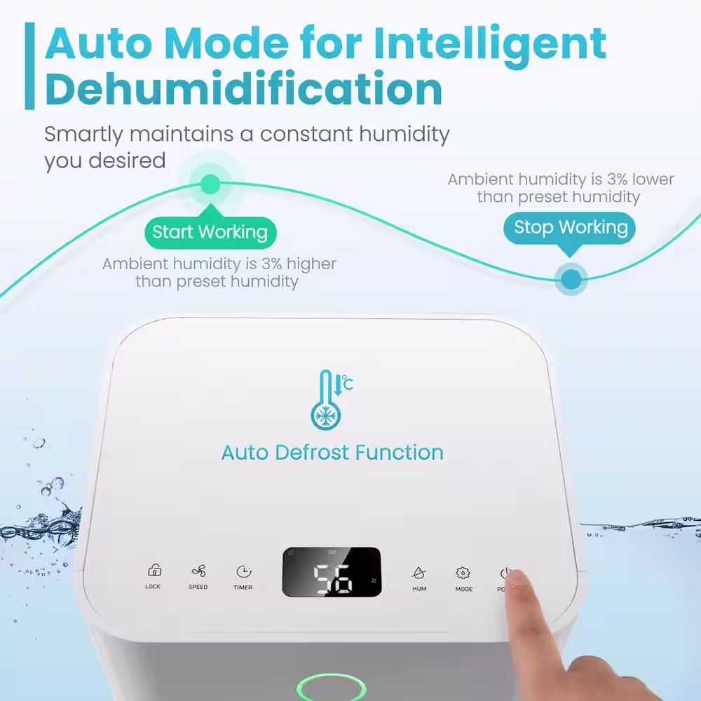 Costway 1750 sq. ft. 32-Pints Dehumidifier with Auto Defrost and 24H Timer Drain Hose