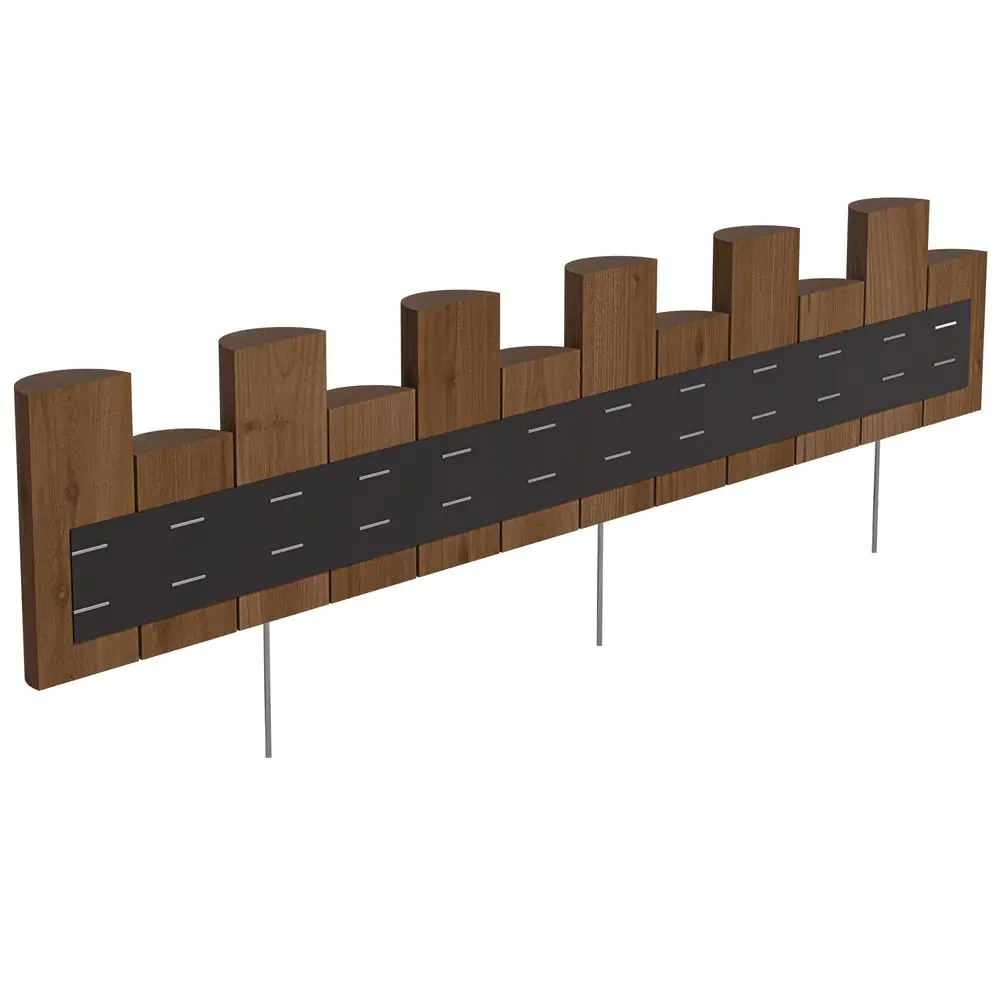 Vigoro 3 ft. Wooden Half-Log Edging