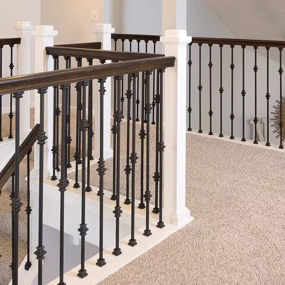 EVERMARK Stair Parts 5/8 in. Satin Black Slip N Grip Flat Shoe for Stair Remodel