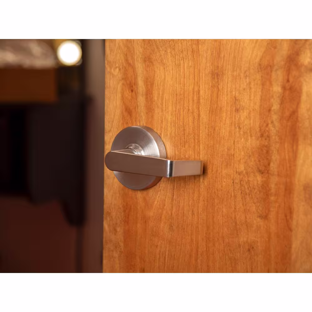 Global Door Controls Eiffel Standard Duty Brushed Chrome Grade 2 Commercial Cylindrical Passage Hall/Closet Door Handle with Clutch Function
