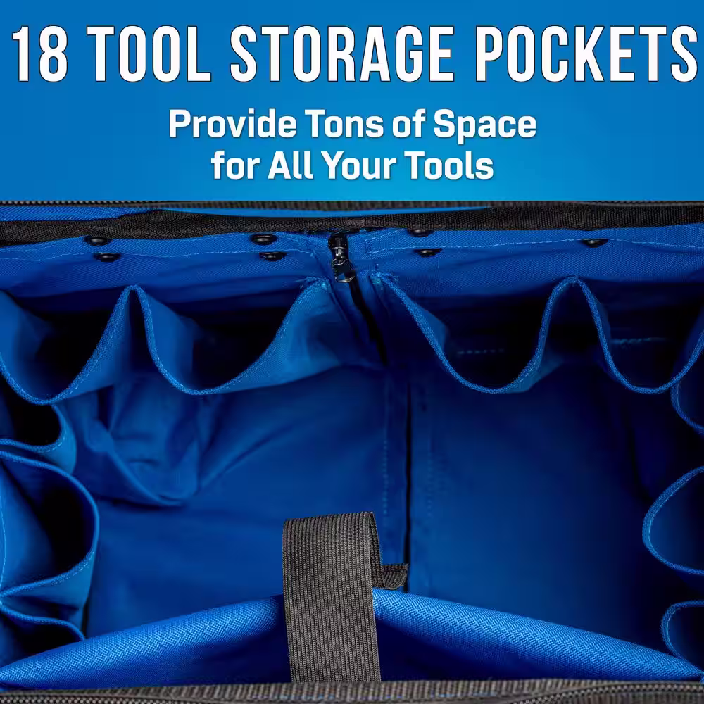 JONARD TOOLS 16 in. 18-Pockets Professional Rolling Tool Bag