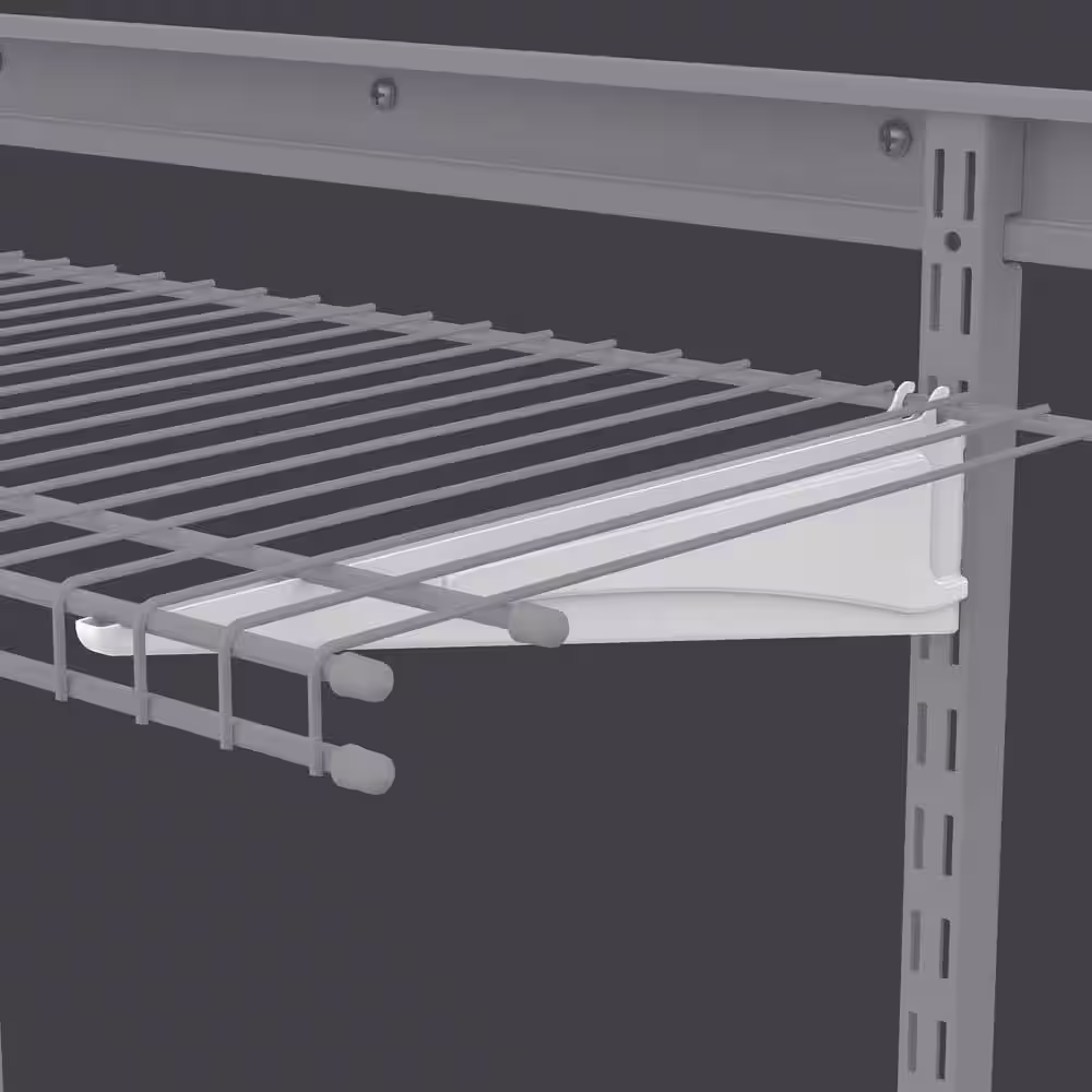ClosetMaid ShelfTrack 12 in. x .5 in. White Shelf Bracket (9 Pieces)