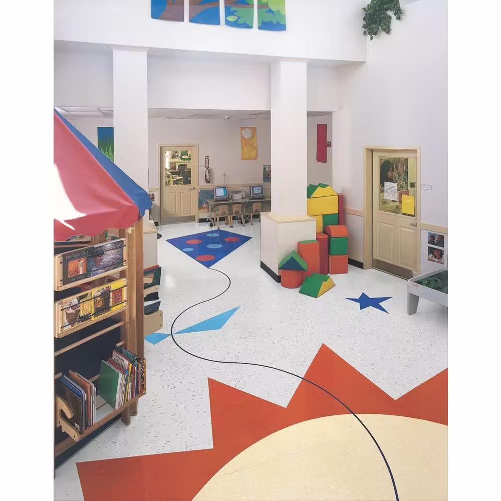 Armstrong Flooring Imperial Texture VCT 12 in. x 12 in. Buttercream Yellow Standard Excelon Commercial Vinyl Tile (45 sq. ft. / case)