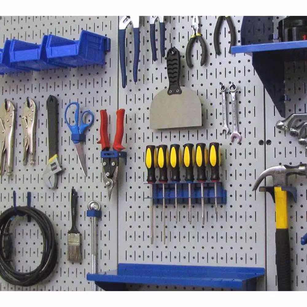 Wall Control 32 in. x 32 in. Overall Size Gray Metal Pegboard Pack with Two 32 in. x 16 in. Pegboards