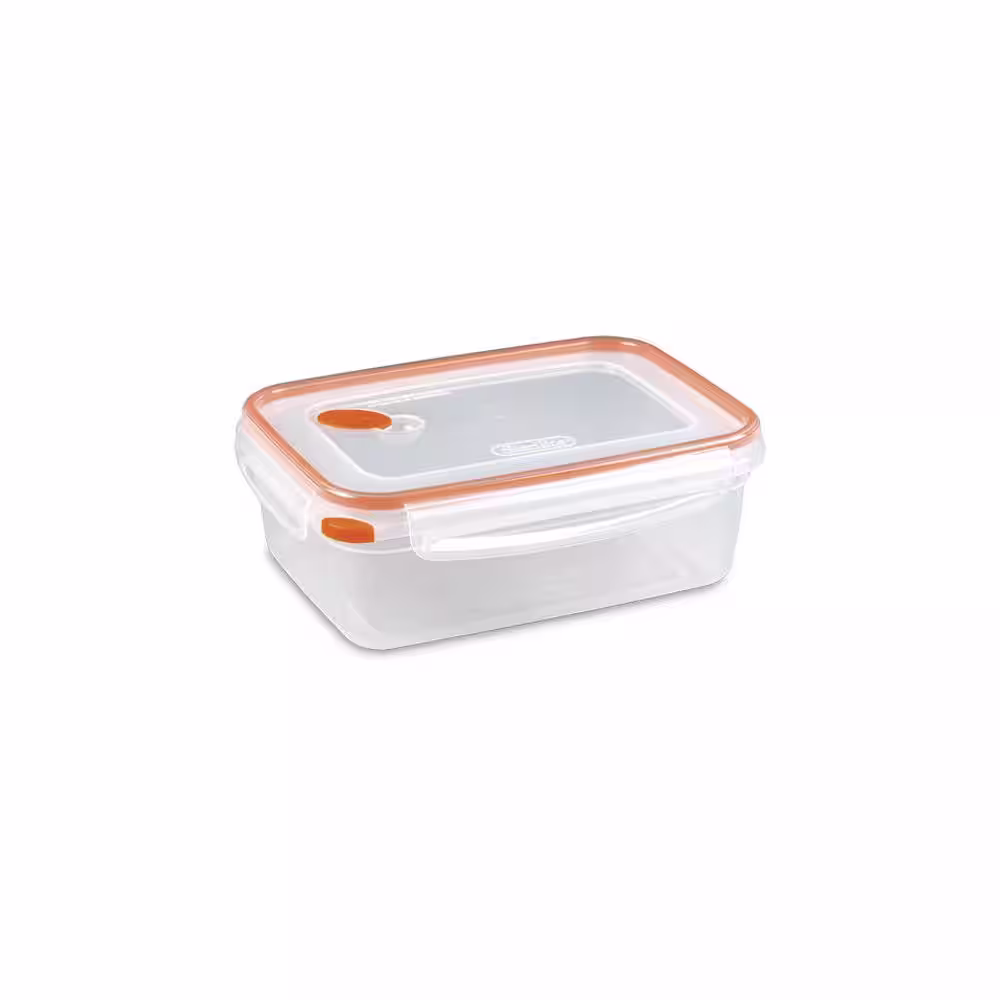 Sterilite 8.3 Cup Rectangle Ultra-Seal Food Container, Orange (6 Pack)