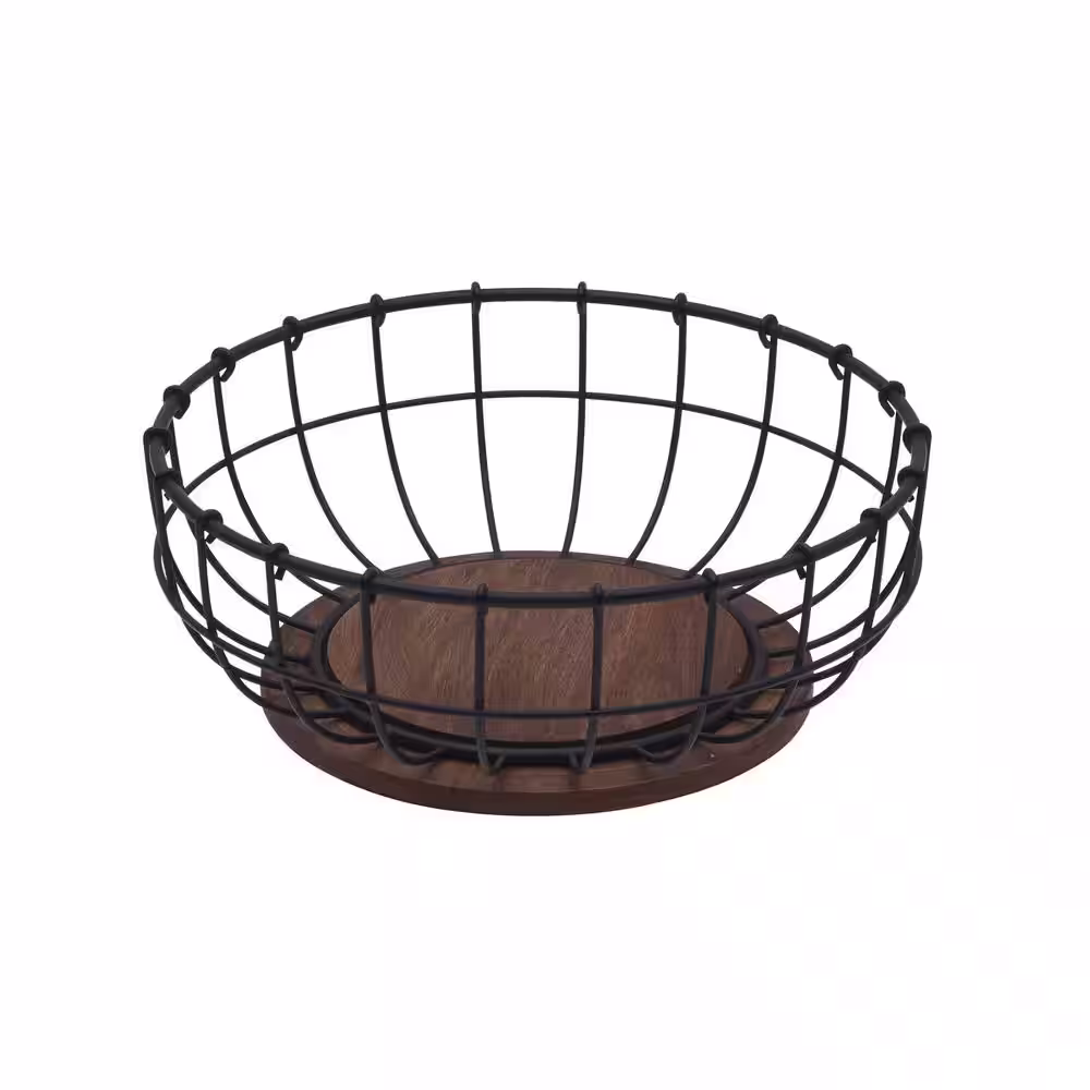 Pfaltzgraff Anvil Cage Black Metal Basket