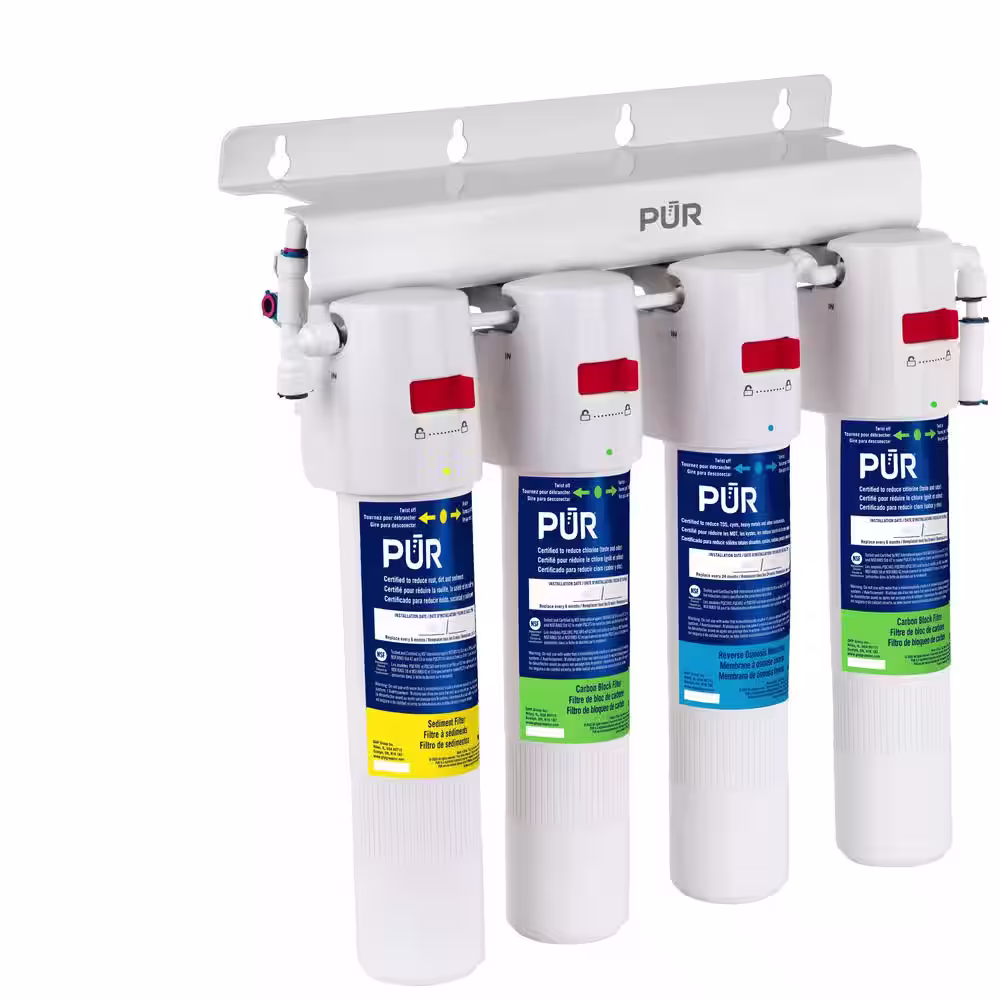 PUR 4-Stage Quick Connect 20.3 GPD Reverse Osmosis Water Filtration System with Faucet
