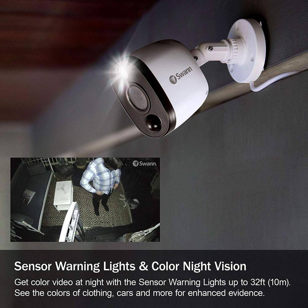 Swann Refurbished 1080p DVR4580 Sensor Warning Light Bullet Add-On Security Camera