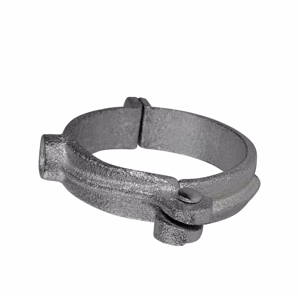 The Plumber's Choice 2 in. Hinged Split Ring Pipe Hanger in Galvanized Malleable Iron