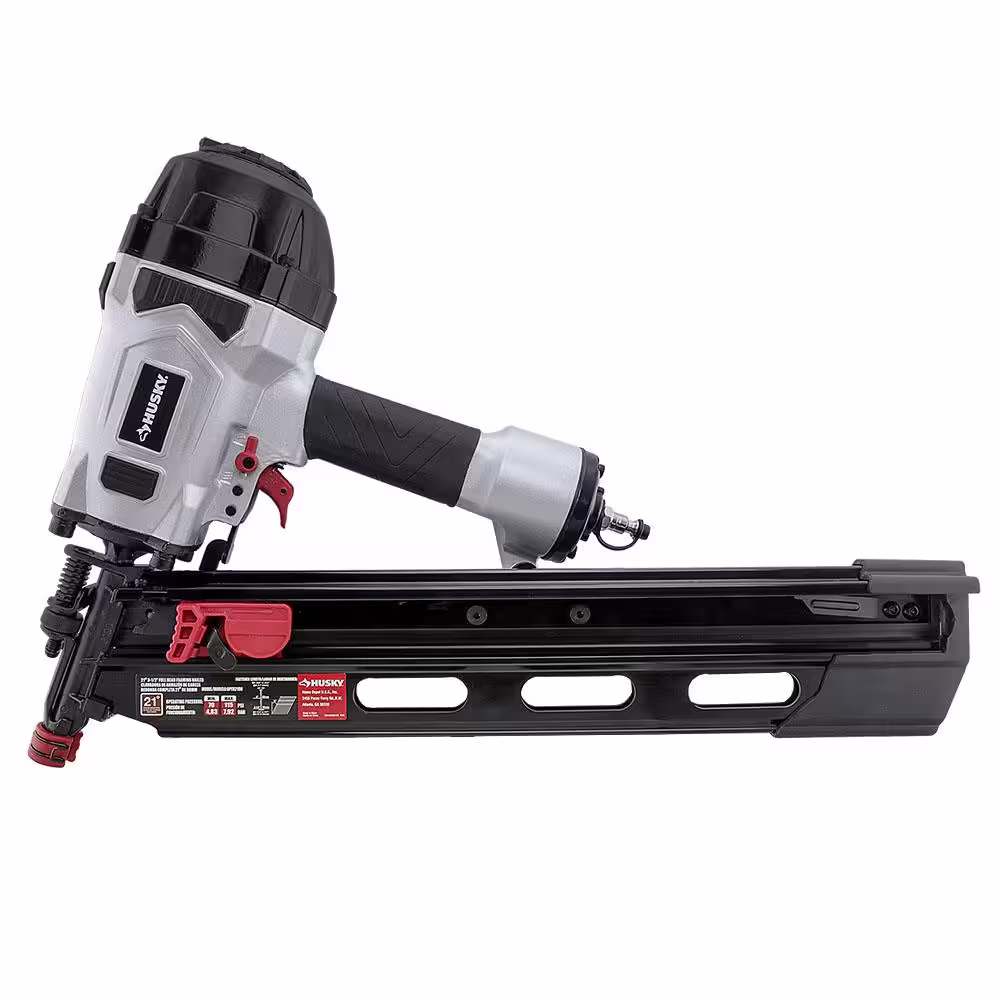 Husky Pneumatic 21-Degree 3-1/2 in. Framing Nailer and 15-Degree 1-3/4 in. Coil Roofing Nailer with Nails Combo Kit (2-Pieces)