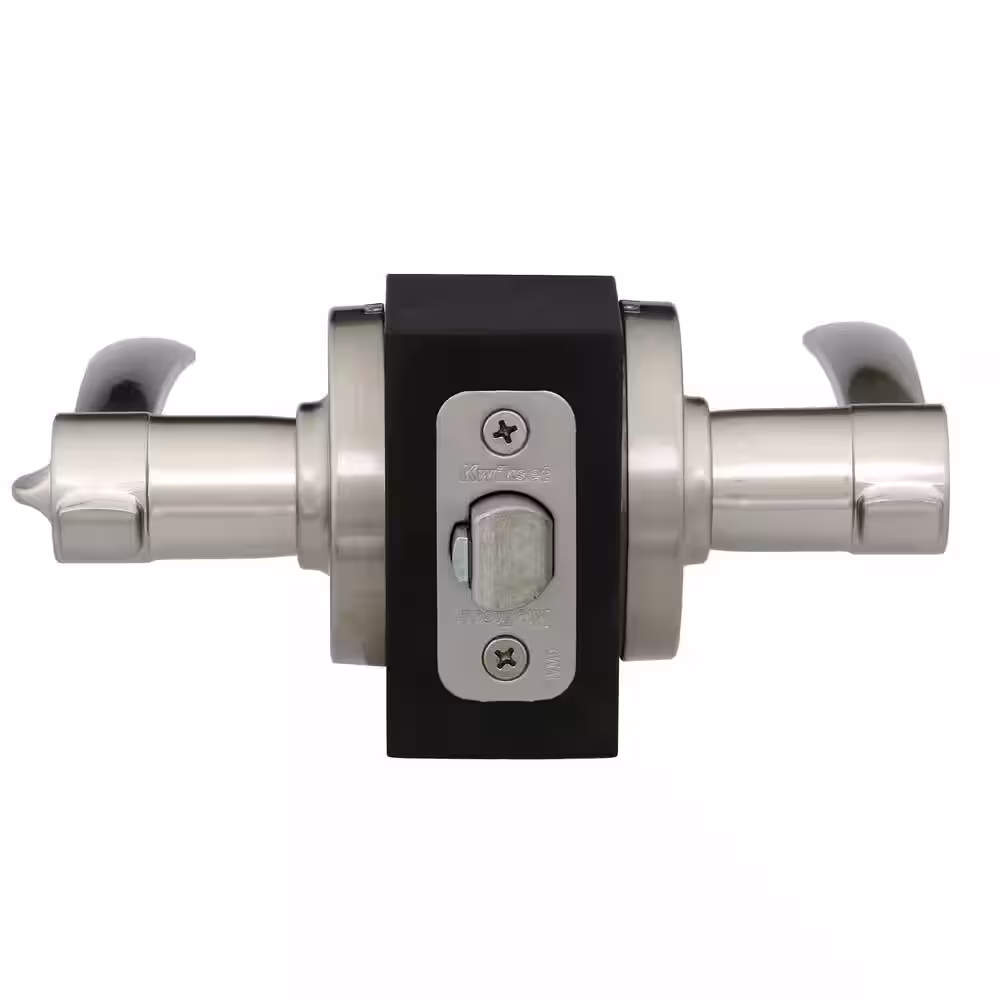 Kwikset Katara Satin Nickel Entry Door Handle with SmartKey Security