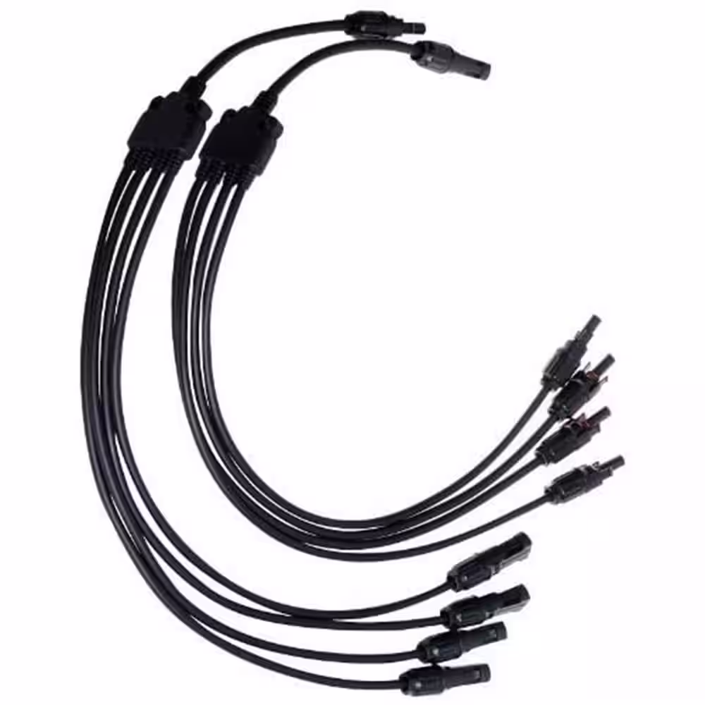 Renogy Solar Male and Female Y Parallel Branch Connectors MFFFF Plus FMMMM Pair