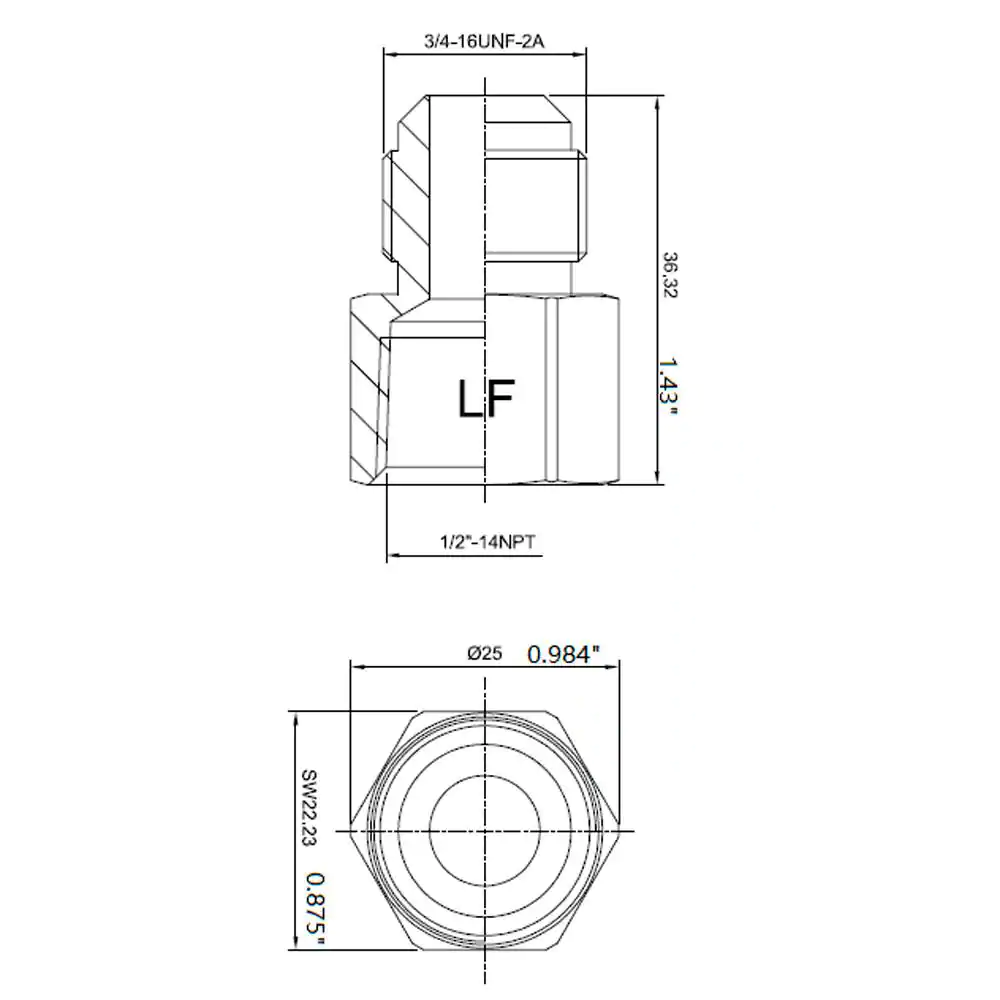 Everbilt 1/2 in. Flare x 1/2 in. FIP Brass Adapter Fitting