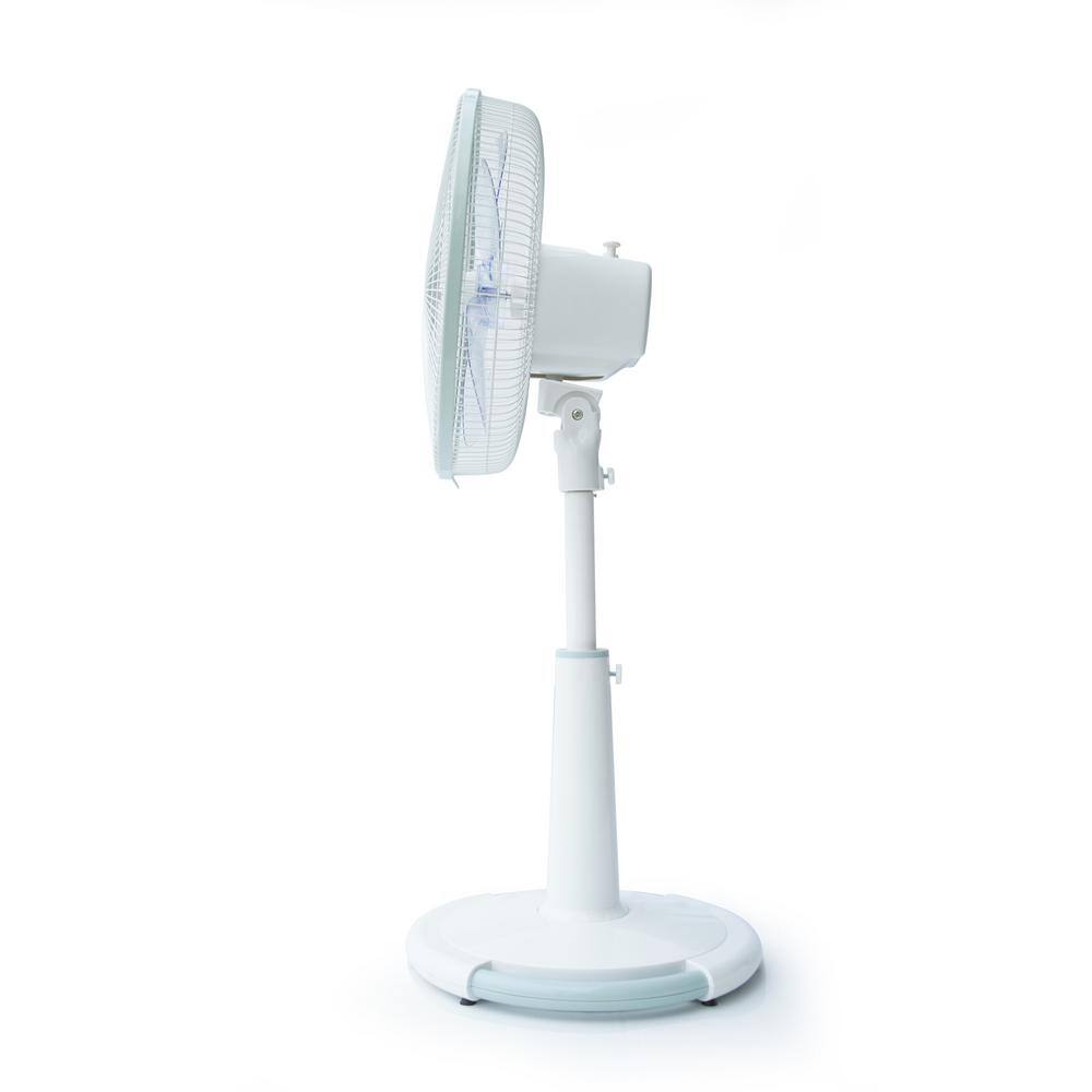 SPT Adjustable-Height 39 in. Oscillating Pedestal Fan with O-shaped Oscillation