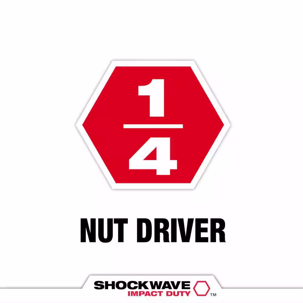 Milwaukee SHOCKWAVE Impact Duty 1/4 in. x 6 in. Alloy Steel Magnetic Nut Driver (1-Pack)