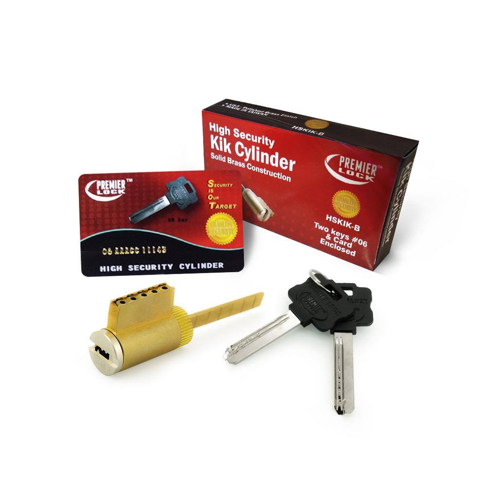 Premier Lock 1-1/8 in. High Security Key in Knob Cylinder, Satin Nickel Finish (Pack of 6, Keyed Alike)