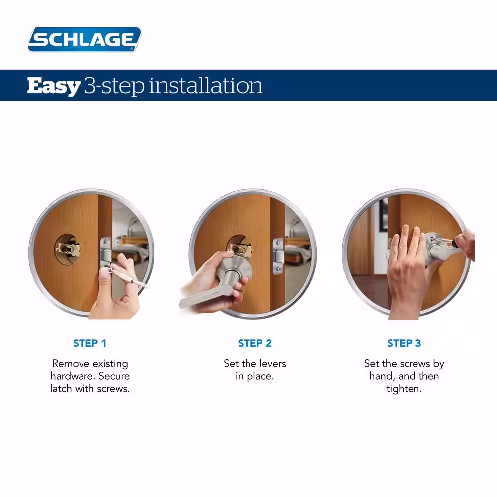 Schlage Sacramento Satin Nickel Keyed Entry Door Handle