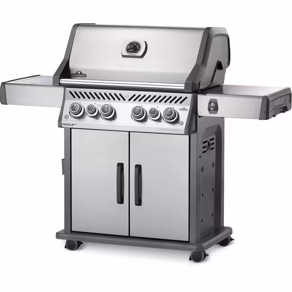 NAPOLEON Rogue 4-Burner Natural Gas Grill with Infrared Rear and Side Burners in Stainless Steel