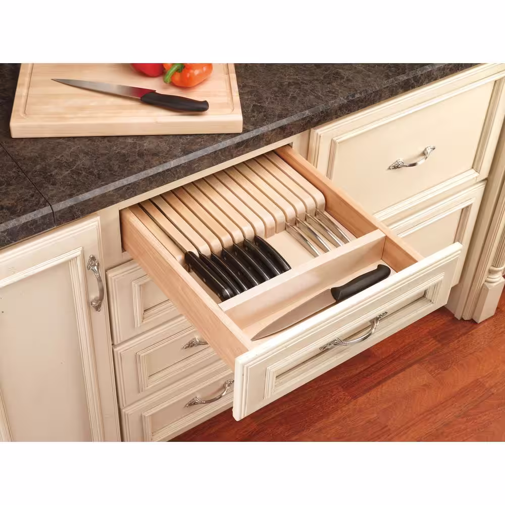 Rev-A-Shelf Knife Block Drawer Insert-Wood