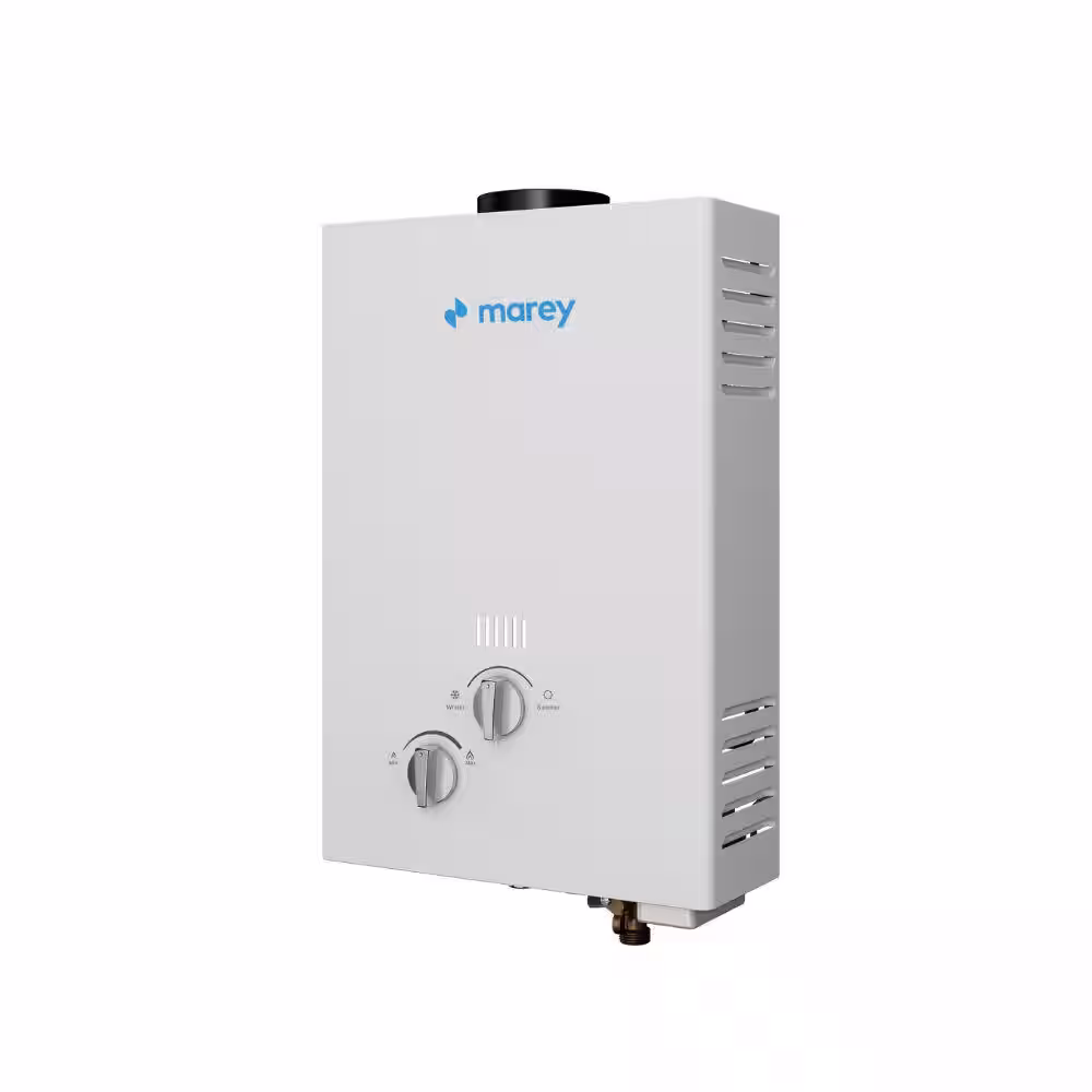 MAREY Flow 1.58 GPM, 42,000 BTU's Natural Gas Flow Activated Gas Tankless Water Heater