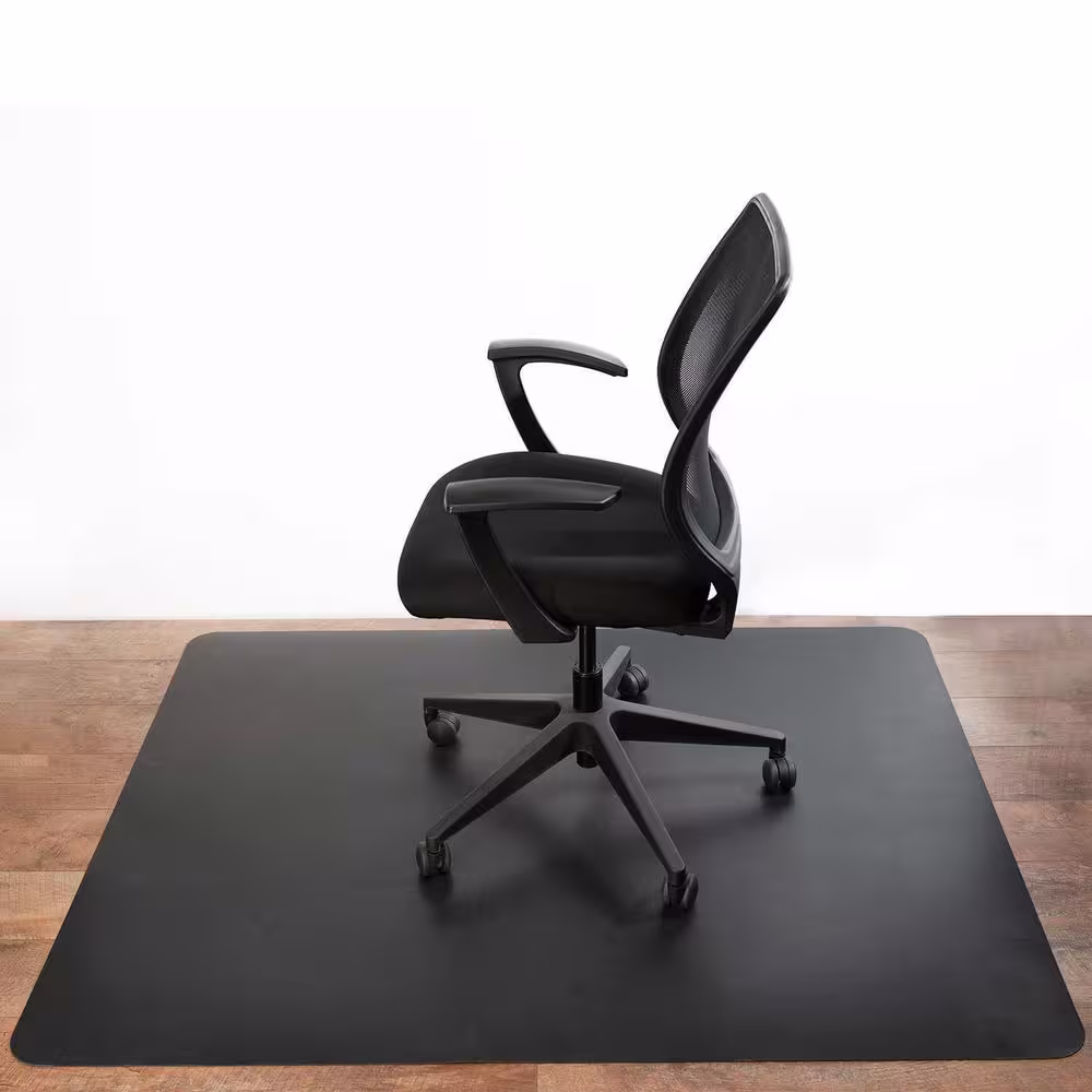 Dimex 46 in. x 60 in. Black Plastic Chair Mat for Hard Floors and Low Pile Carpets