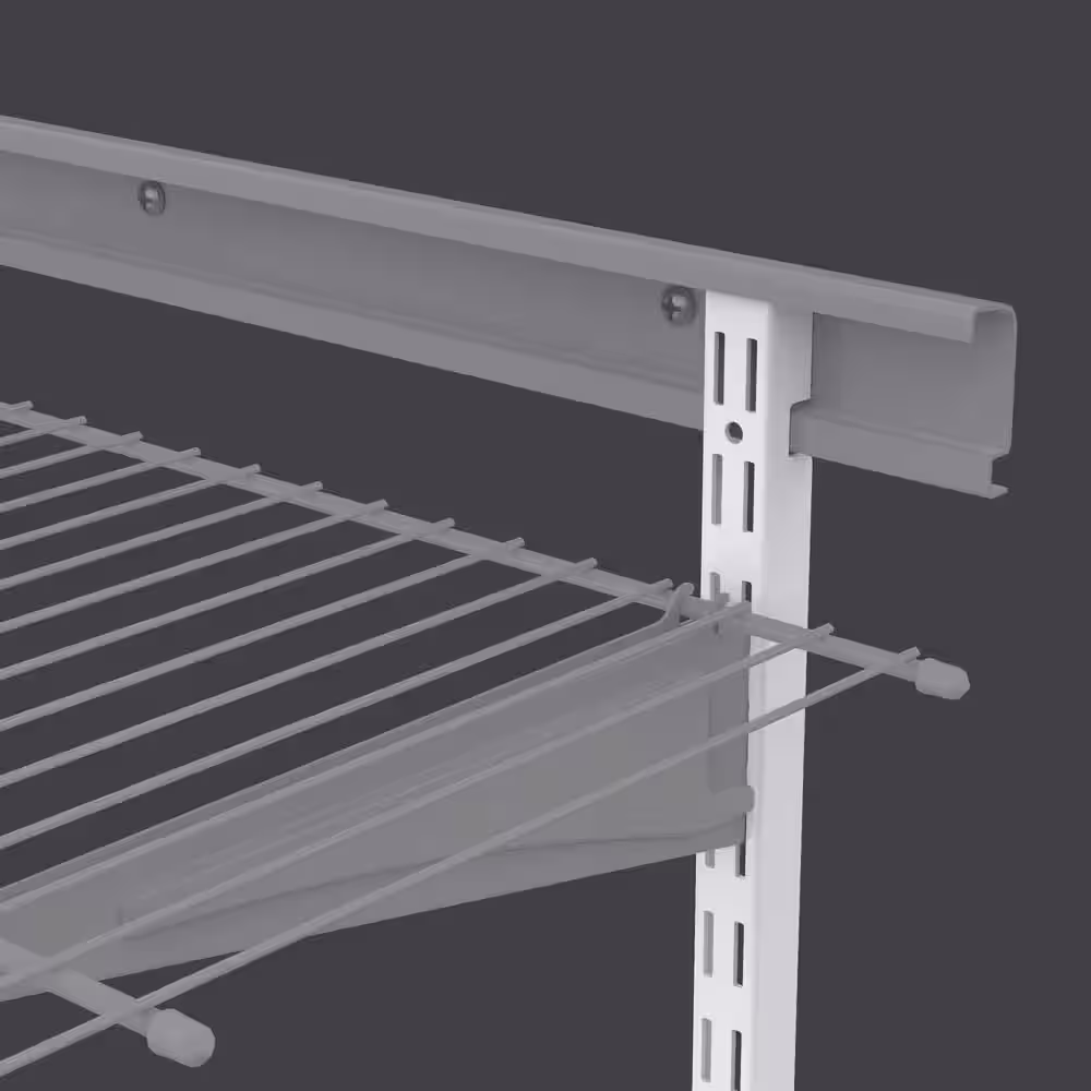 ClosetMaid ShelfTrack 60 in. x 1 in. White Standard Contractor Pack (2-Piece)