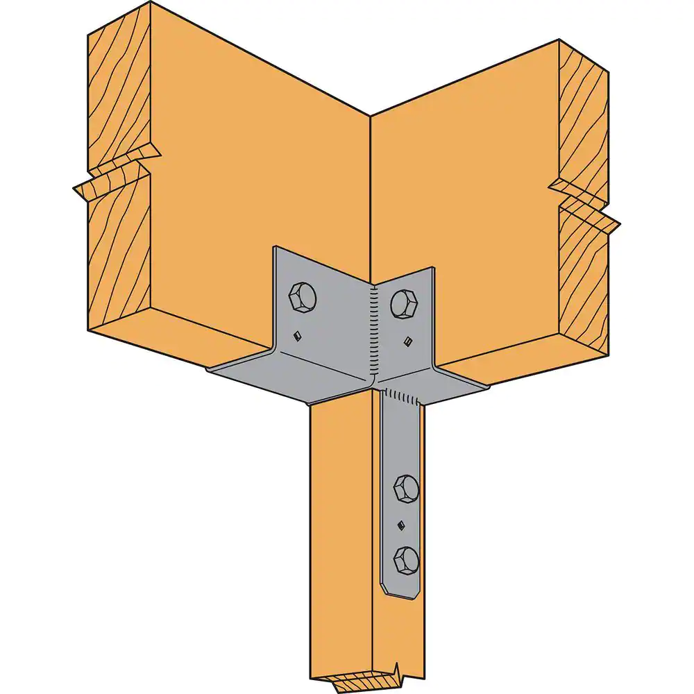 Simpson Strong-Tie ECCLL L-Shape End Column Cap for 4x Beam, 4x Post, 4x Beam, Skewed Left