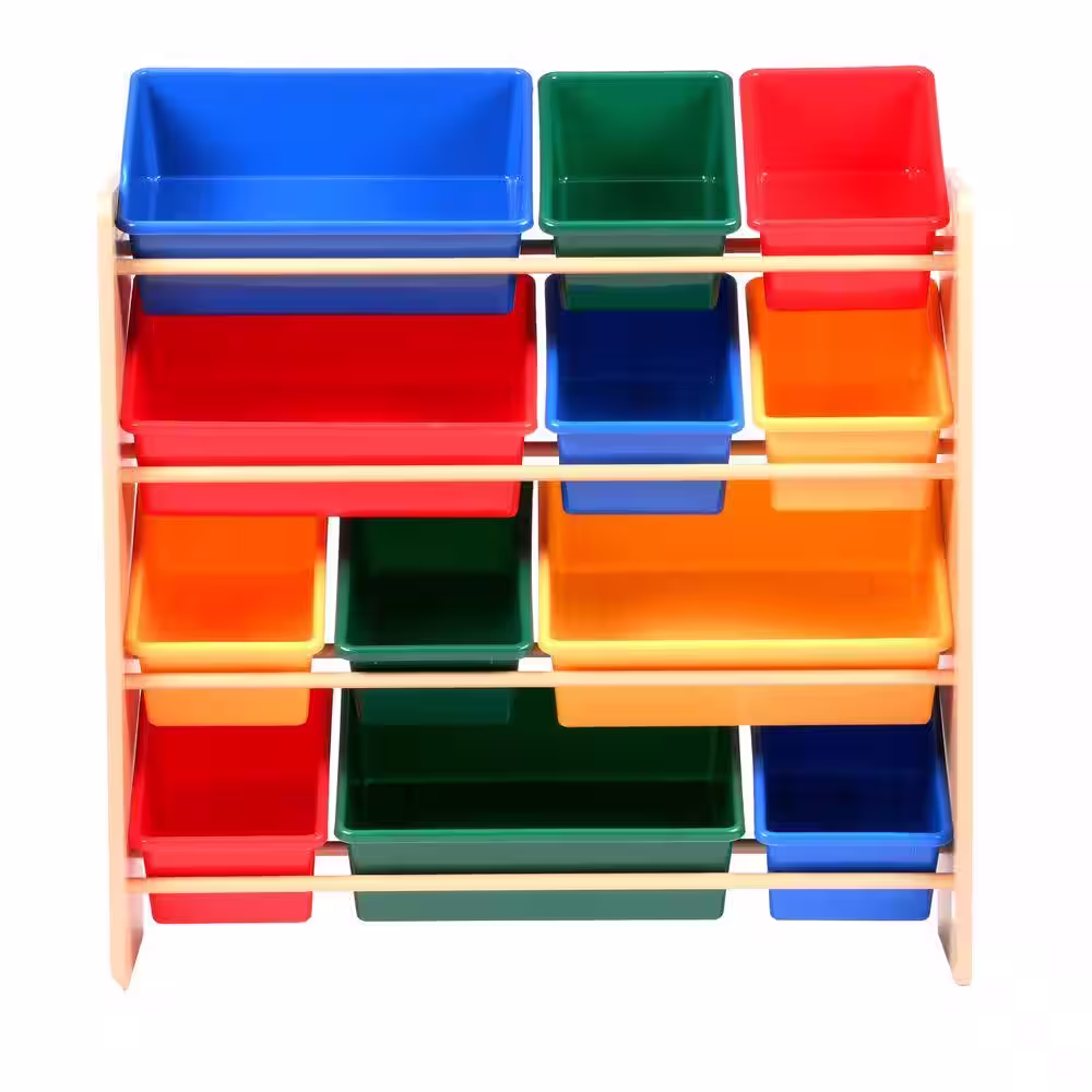 Honey-Can-Do 35.98 in. H x 342 in. W x 12.6 in. D MDF 12-Cube Organizer