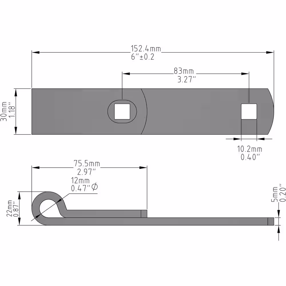 Everbilt 6 in. Zinc Plated Hinge Strap