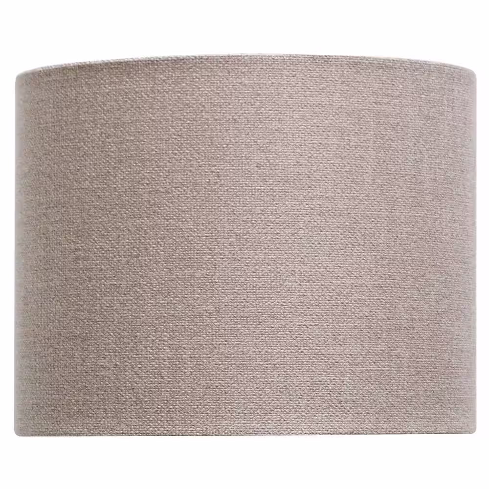 StyleCraft 27 in. Distressed White Table Lamp with Textured Beige/Gray Hardback Fabric Shade