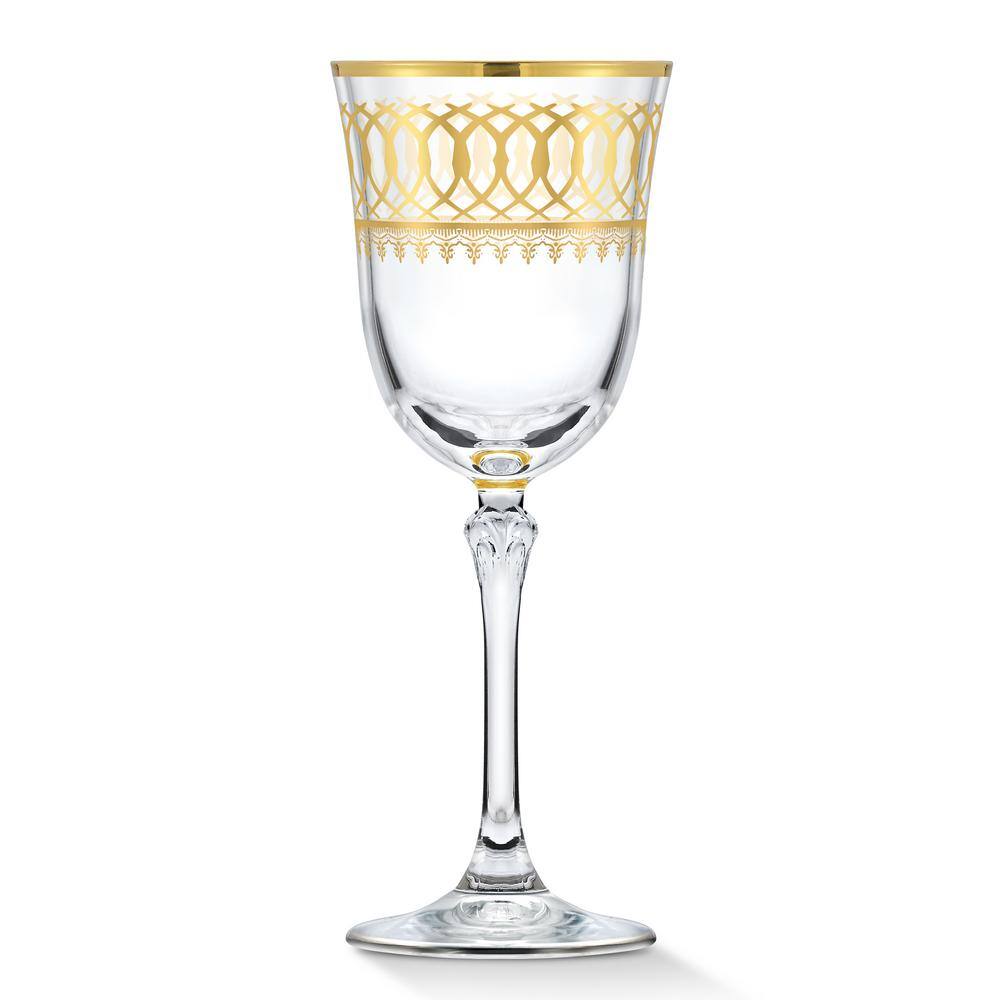 Lorren Home Trends 9 oz. Traditional Red Wine Goblet Set (Set of 4)