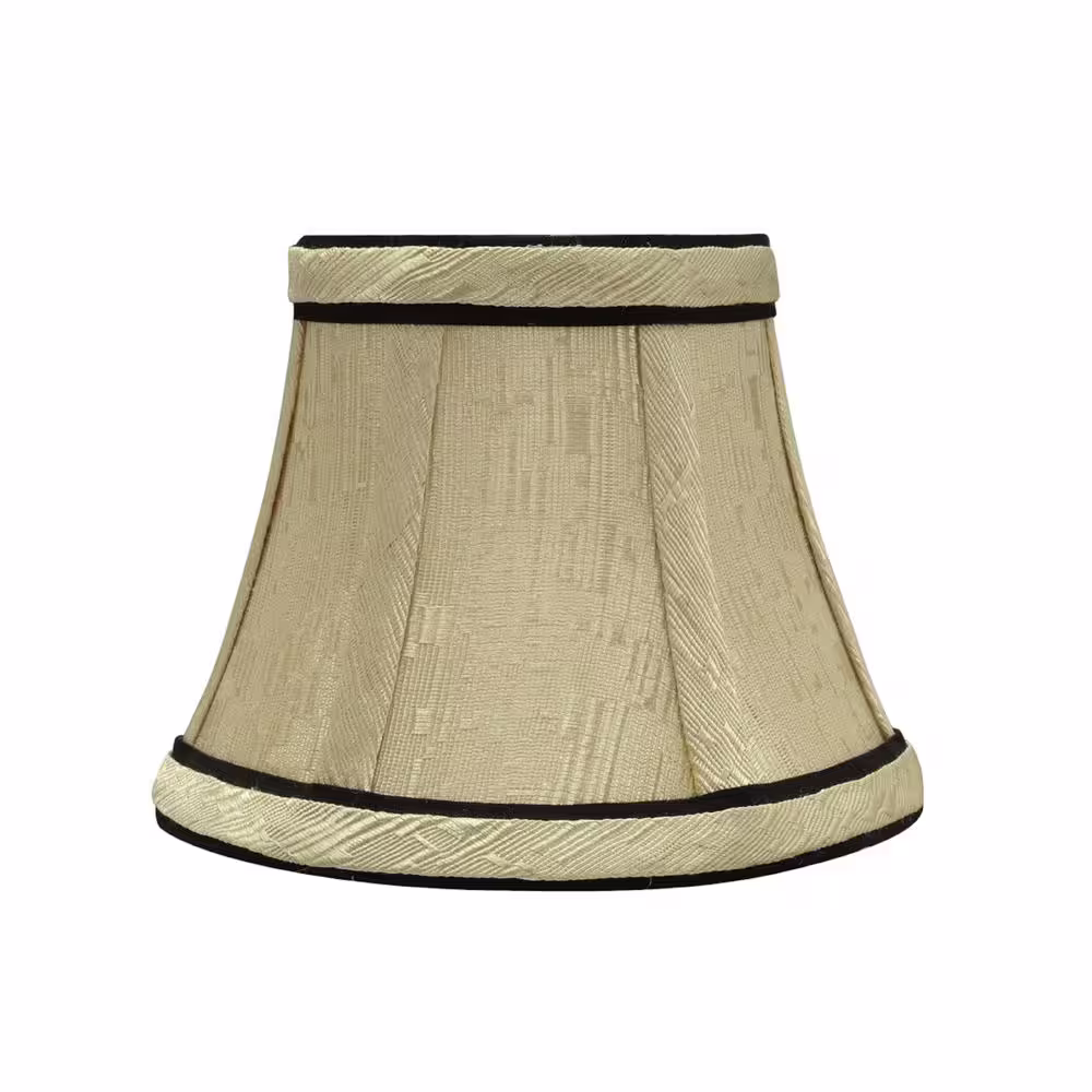 Aspen Creative Corporation 5 in. x 4 in. Ivory/Black Accent Bell Lamp Shade (2-Pack)