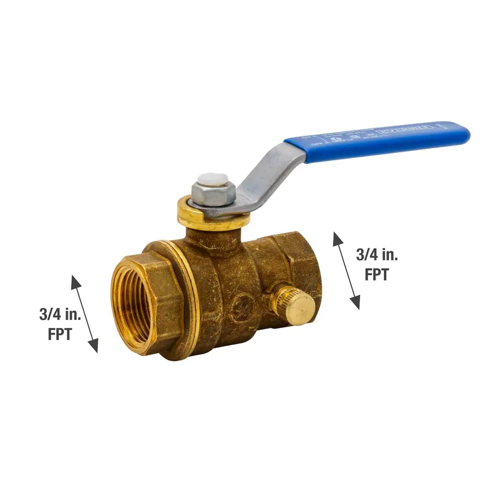 Everbilt 3/4 in. x 3/4 in. Forged Brass Threaded Ball and Waste Valve
