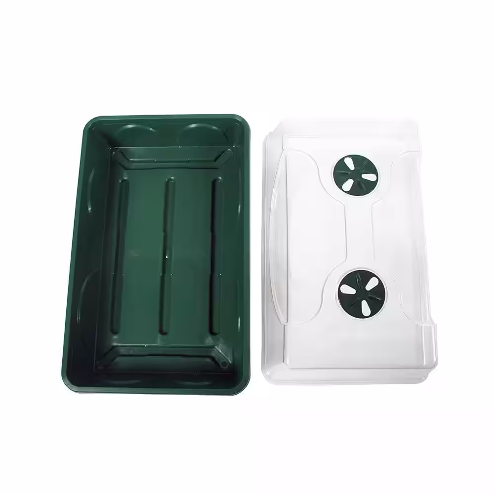 EarlyGrow 15 in. x 9 in. x 6.5 in. Plastic Domed Herb and Seed Propagator for Indoor Gardens