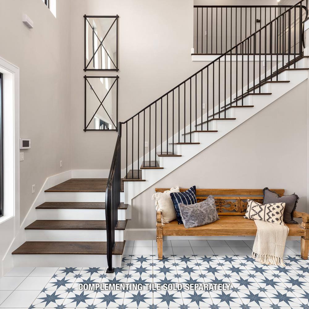 Merola Tile Stella Azul 9-3/4 in. x 9-3/4 in. Porcelain Floor and Wall Tile (10.88 sq. ft./Case)