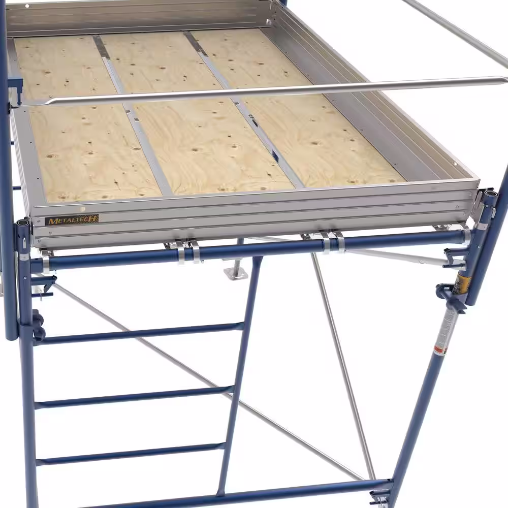 MetalTech 62.09 in. x 3.25 in. x 5.98 in. (Assembled) Galvanized Steel Toeboard for Scaffold for Secure Higher Platform