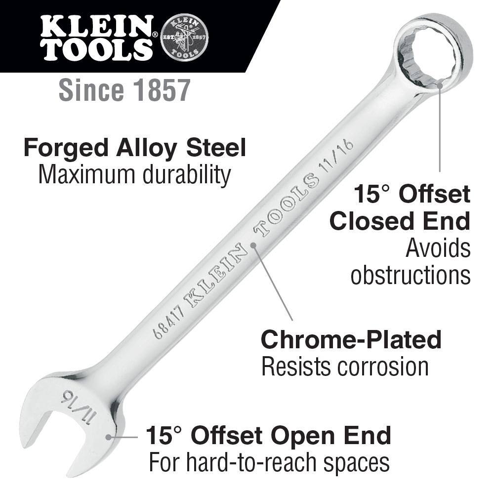 Klein Tools 12-Piece SAE Combination Wrench Set