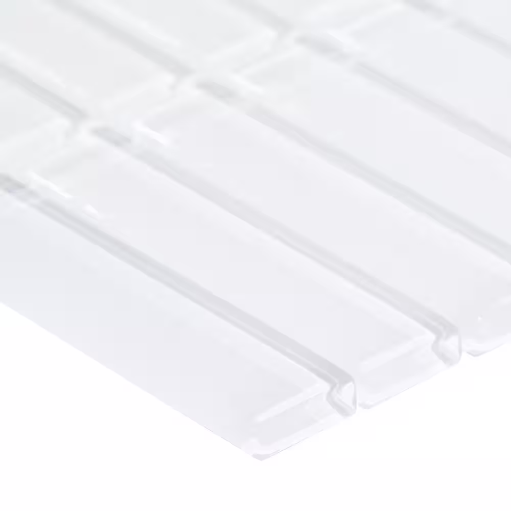 Ivy Hill Tile Contempo Bright White Polished 12 in. x 12 in. Glass Mosaic Floor and Wall Tile