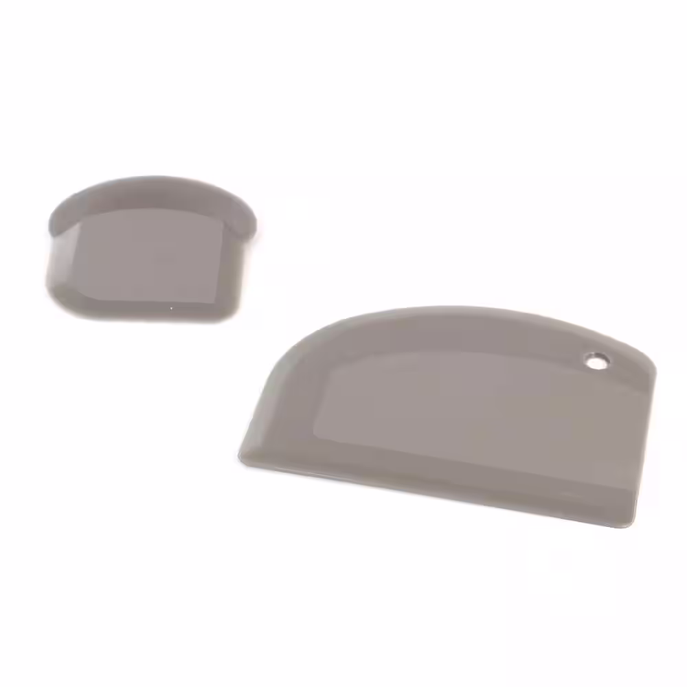 MARTHA STEWART Flexible Polymer Scraper 2 Piece Set in Gray