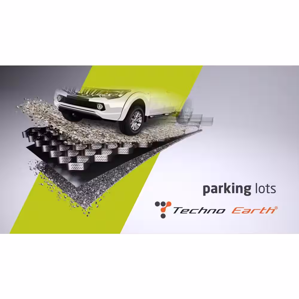 Techno Earth 9 ft. x 17 ft. x 8 inch Geocell Black Honeycomb Ground Grid HDPE Plastic Paver (160 sq. ft.)